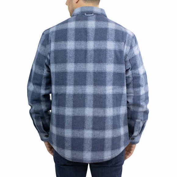 Jachs New York Men's Wool Blend Sherpa Fleece Lined Jacket Size M Blue Plaid NEW - Picture 13 of 16
